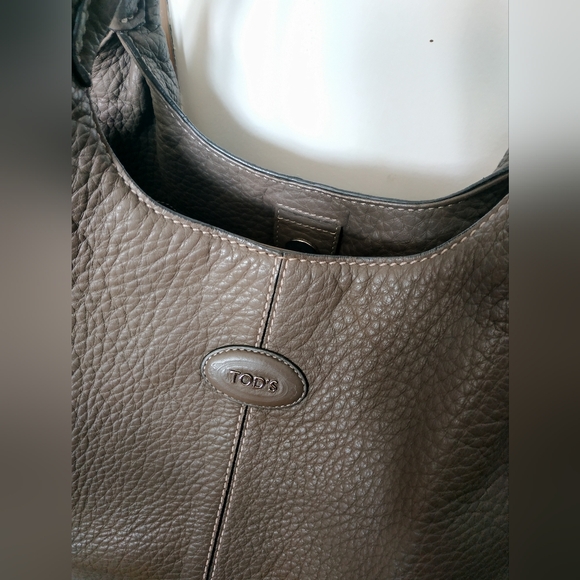 Tod's handbag brownish grey uncommon color sophisticated look - Picture 3 of 10